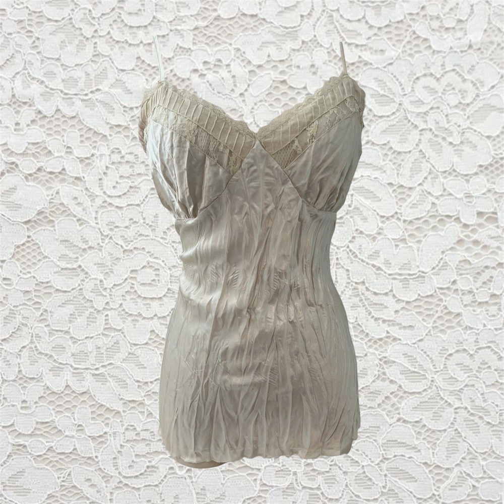 vintage forever 21 fairy satin lace tank top